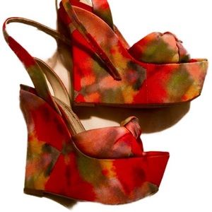 Platform tie dye pink yellow green spring Easter